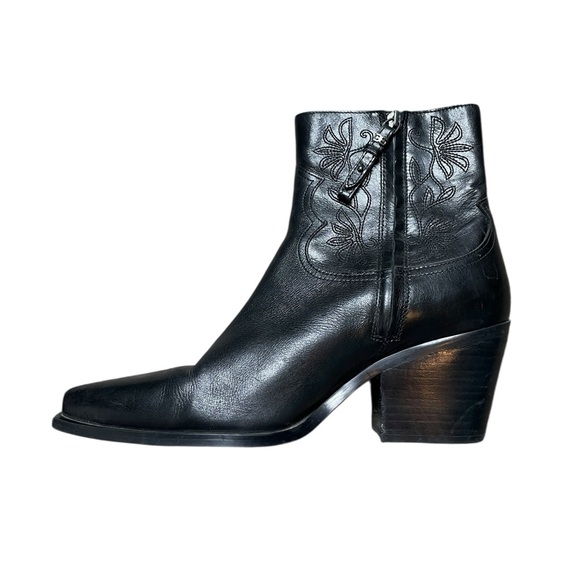 Sam Edelman Black Heeled Ankle Boots - Picture 4 of 11